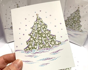 Tarjeta de Navidad individual en blanco con sobre tamaño A2.