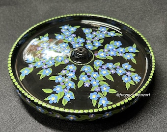 Stick Incense Burner Holder Dot Mandala Handmade Hand Painted