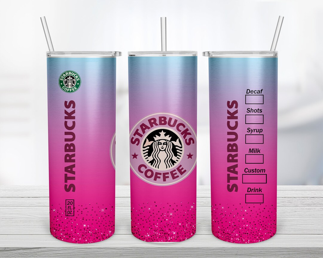 Plantilla de diseño de sublimación de vaso Starbucks, vaso flaco con ...
