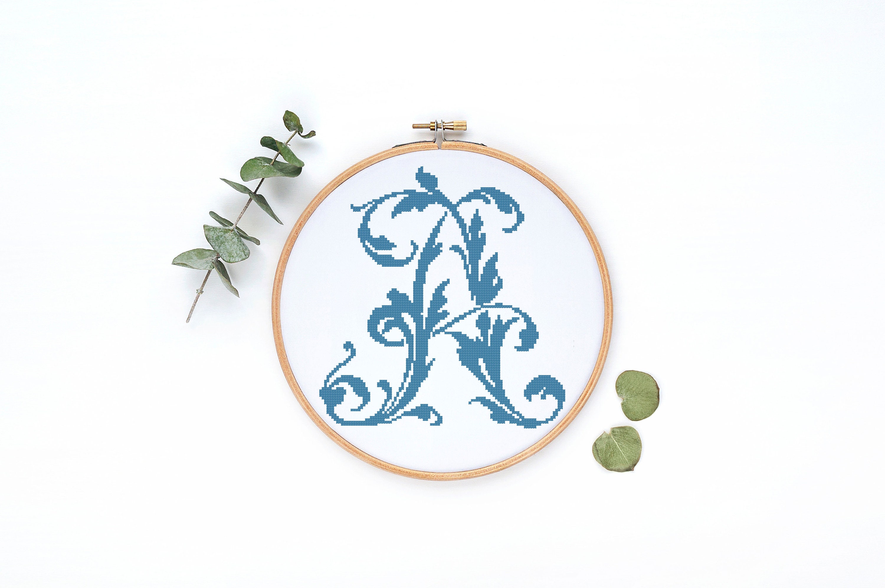 Letter A cross stitch pattern cross stitch pdf modern - Etsy España