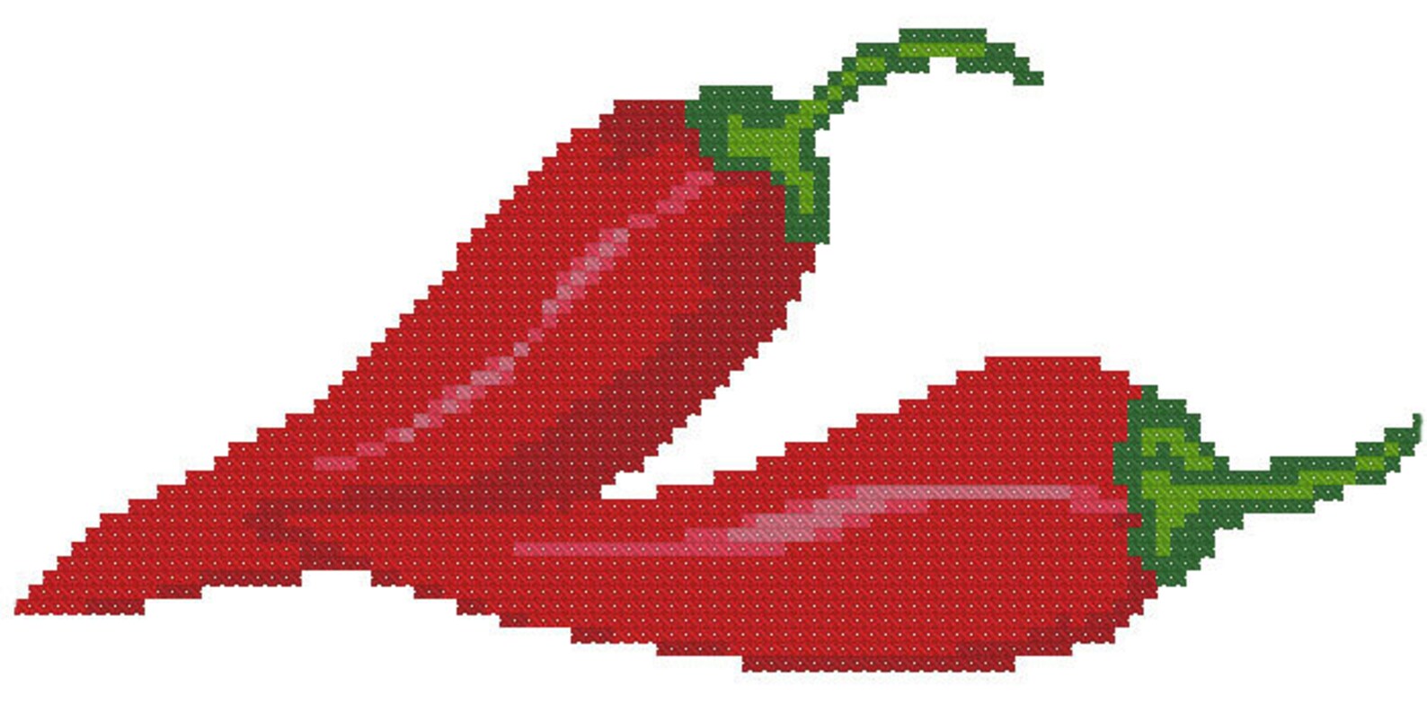 Small Cross Stitch Pattern Pepper Cross Stitch Simple Cross Etsy