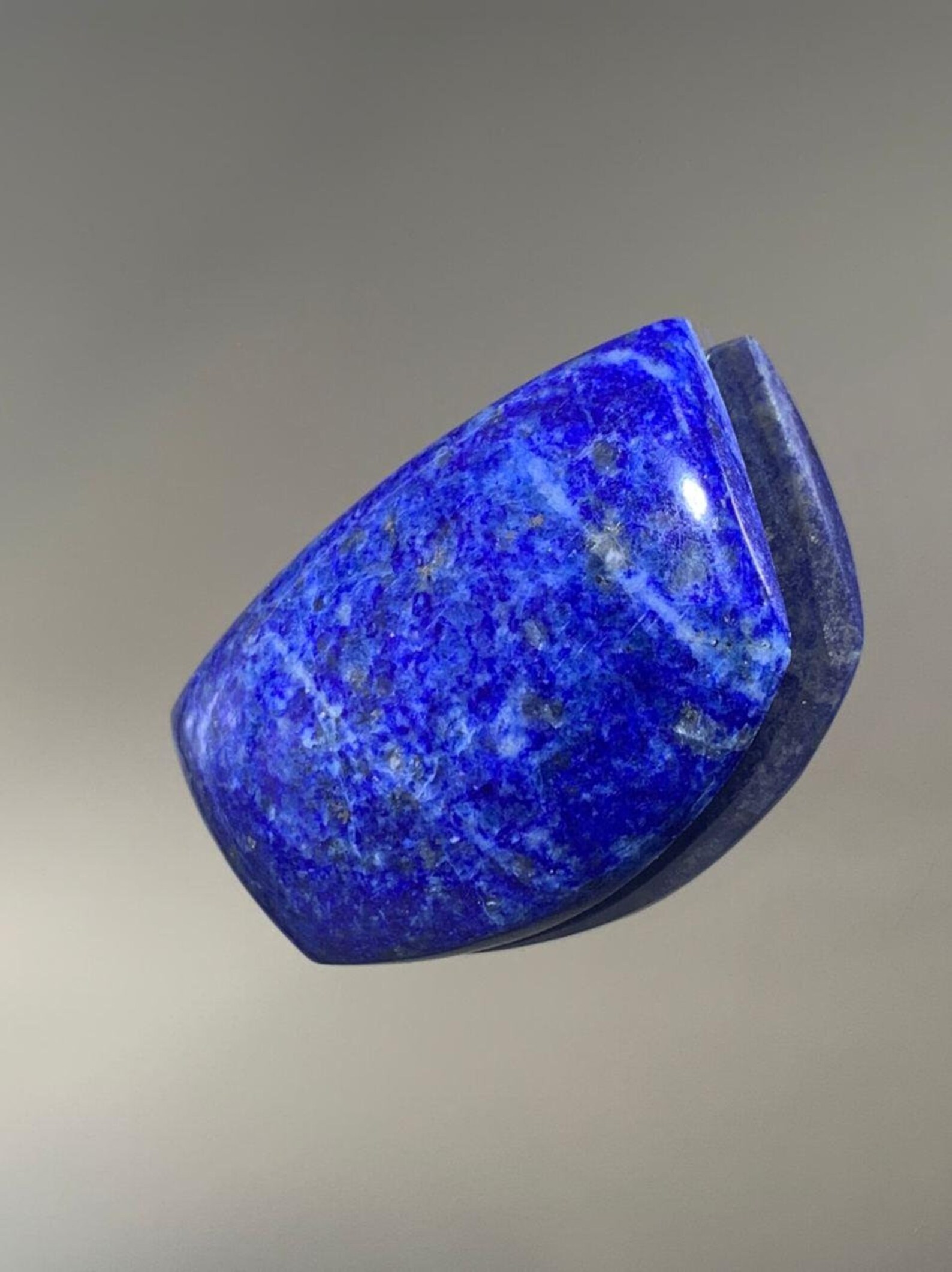 Natural Polished Lapis Stone Flat Bottom Lapis Stone Etsy