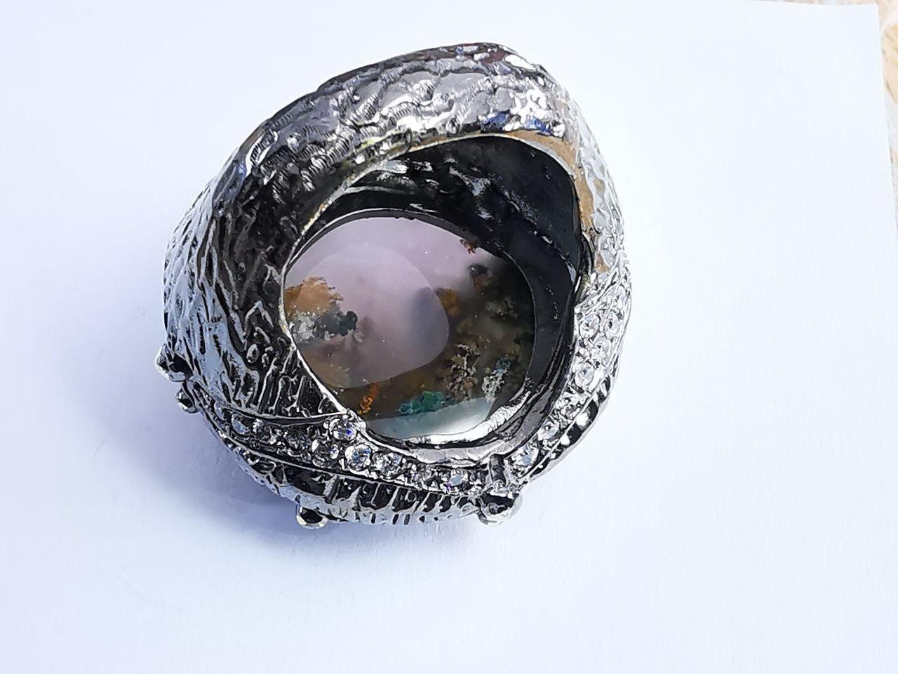 925K Silver Ring with Moss Agate Stone Unique Agate Collector | Etsy