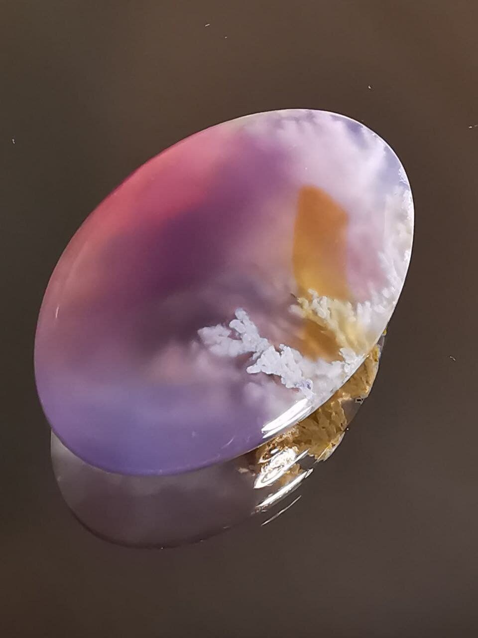 Purple Moss Agate Polished Agate Stone Unique Agate Stone | Etsy