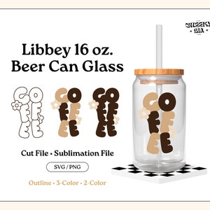 Coffee SVG | PNG | Glass Cup | Trendy svg