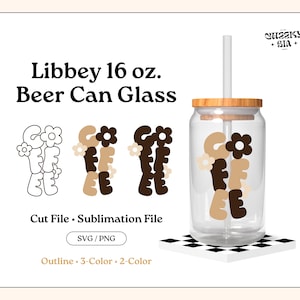 Coffee SVG | PNG | Glass Cup | Trendy svg | Flowers Svg