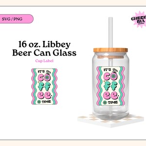 Retro Coffee Label SVG PNG | Cold Brew Coffee Label | Sticker File | Trendy |  for Glass Cup
