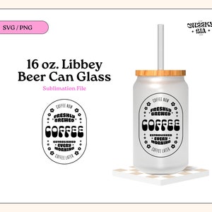Retro Coffee Label OUTLINE SVG PNG | Sticker File | Trendy | Sublimation | Digital Files