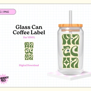 Matcha Text SVG PNG | Iced Matcha Latte Label | Sticker File | Trendy | for Glass Cup