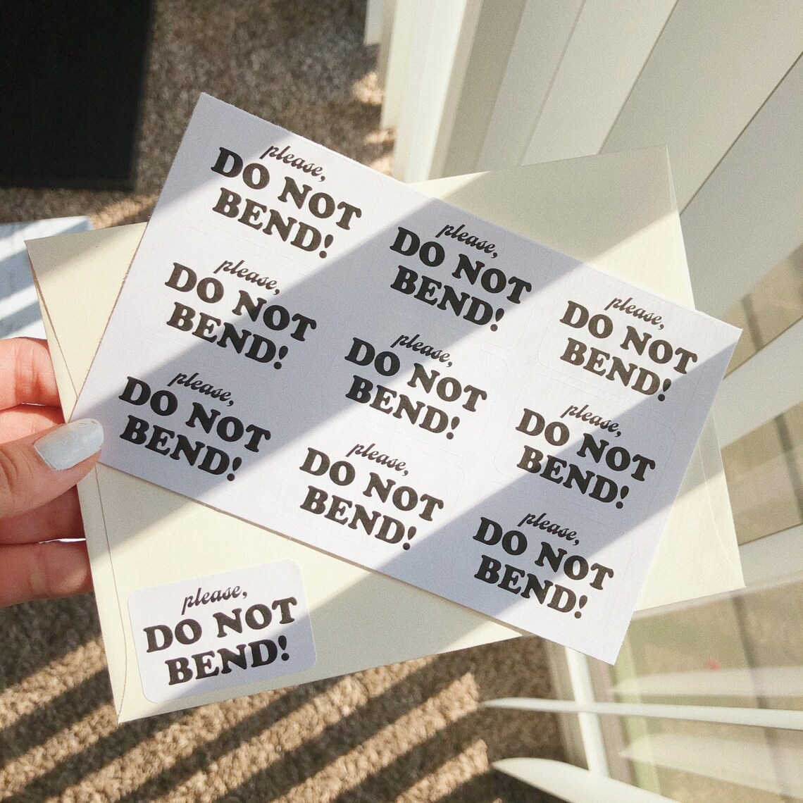 Please DO NOT BEND Sticker Sheets Matte Sticker Paper Black Etsy