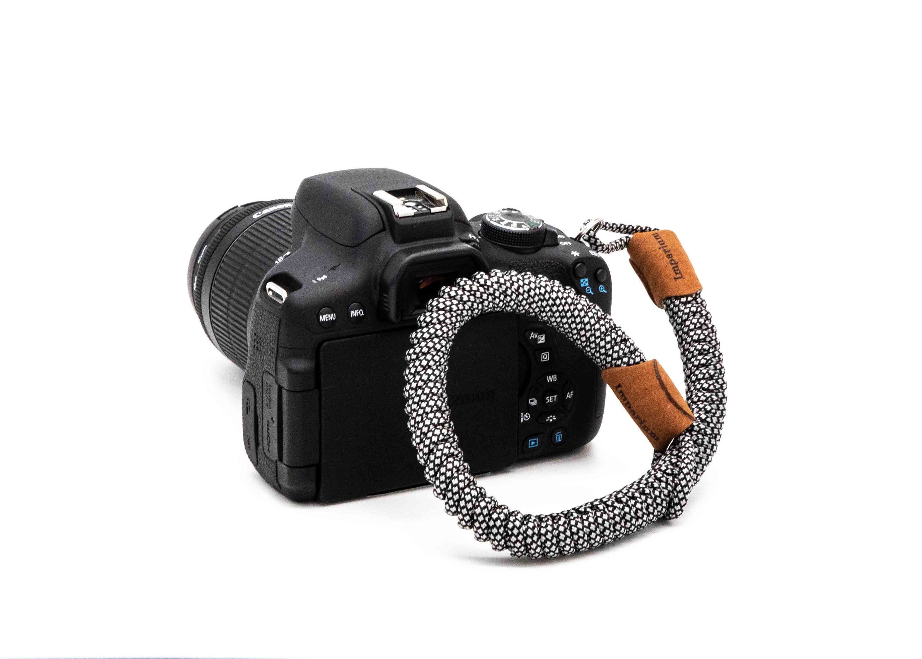 Black Thread Fits Fuji Orange Braided Marine Rope Hand Camera Strap leica Etc 