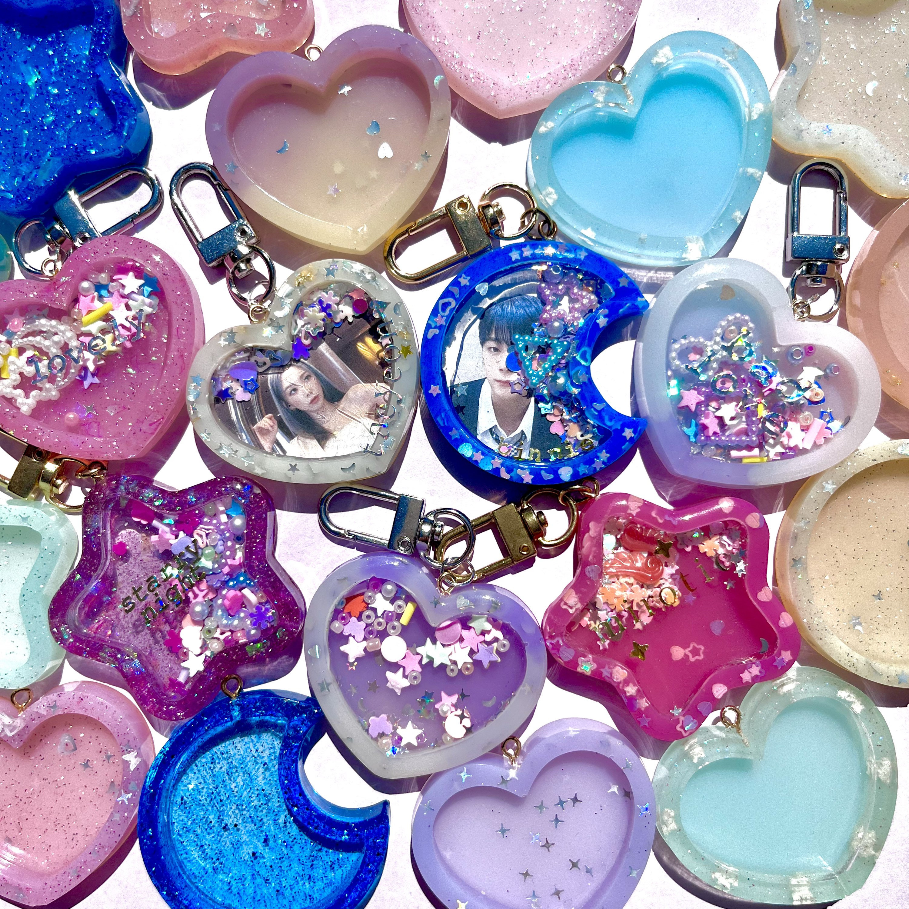 Magical Heart Shaker Mold  Kawaii Resin Shaker Charm Silicone