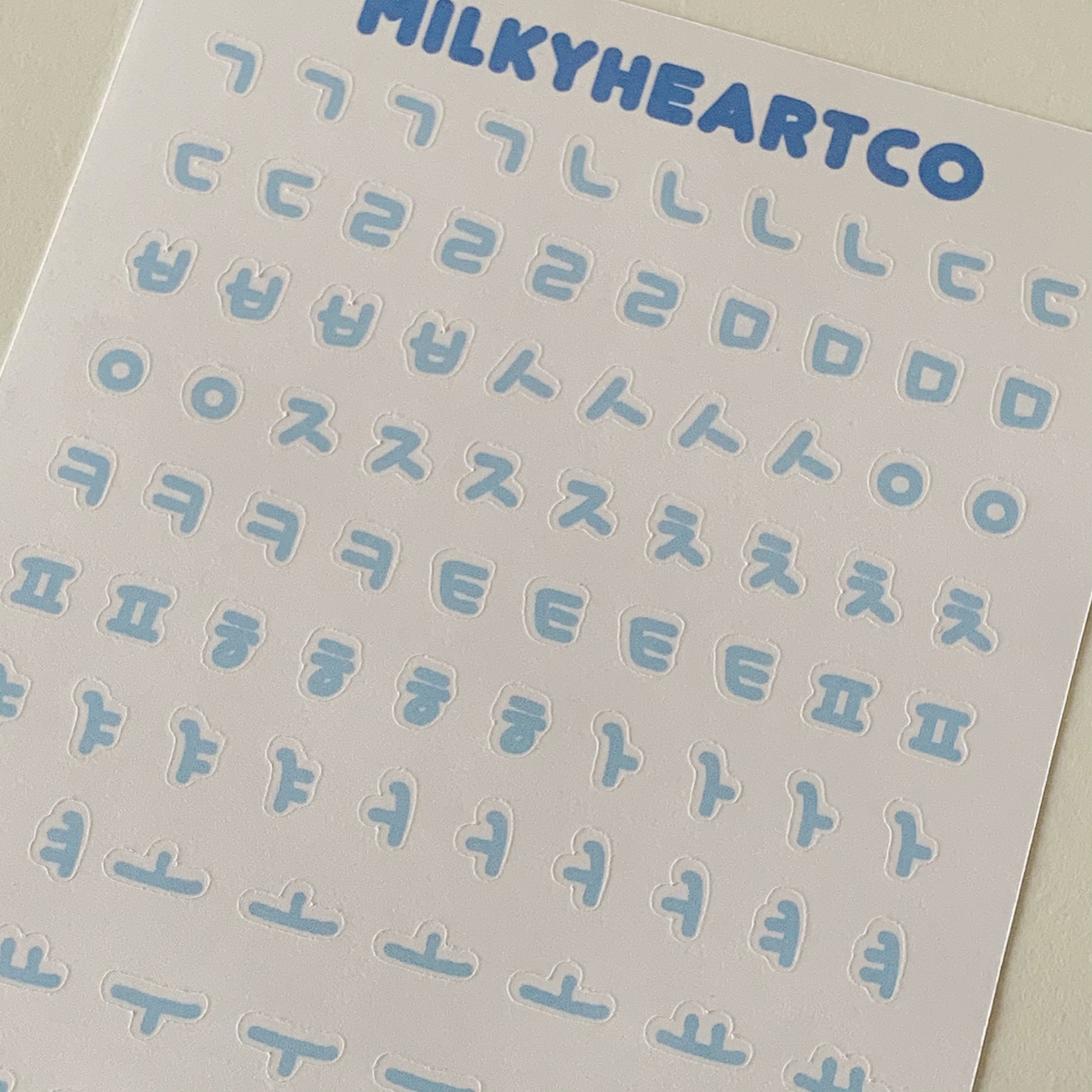 Cute Korean Hangul Alphabet Stickers Etsy