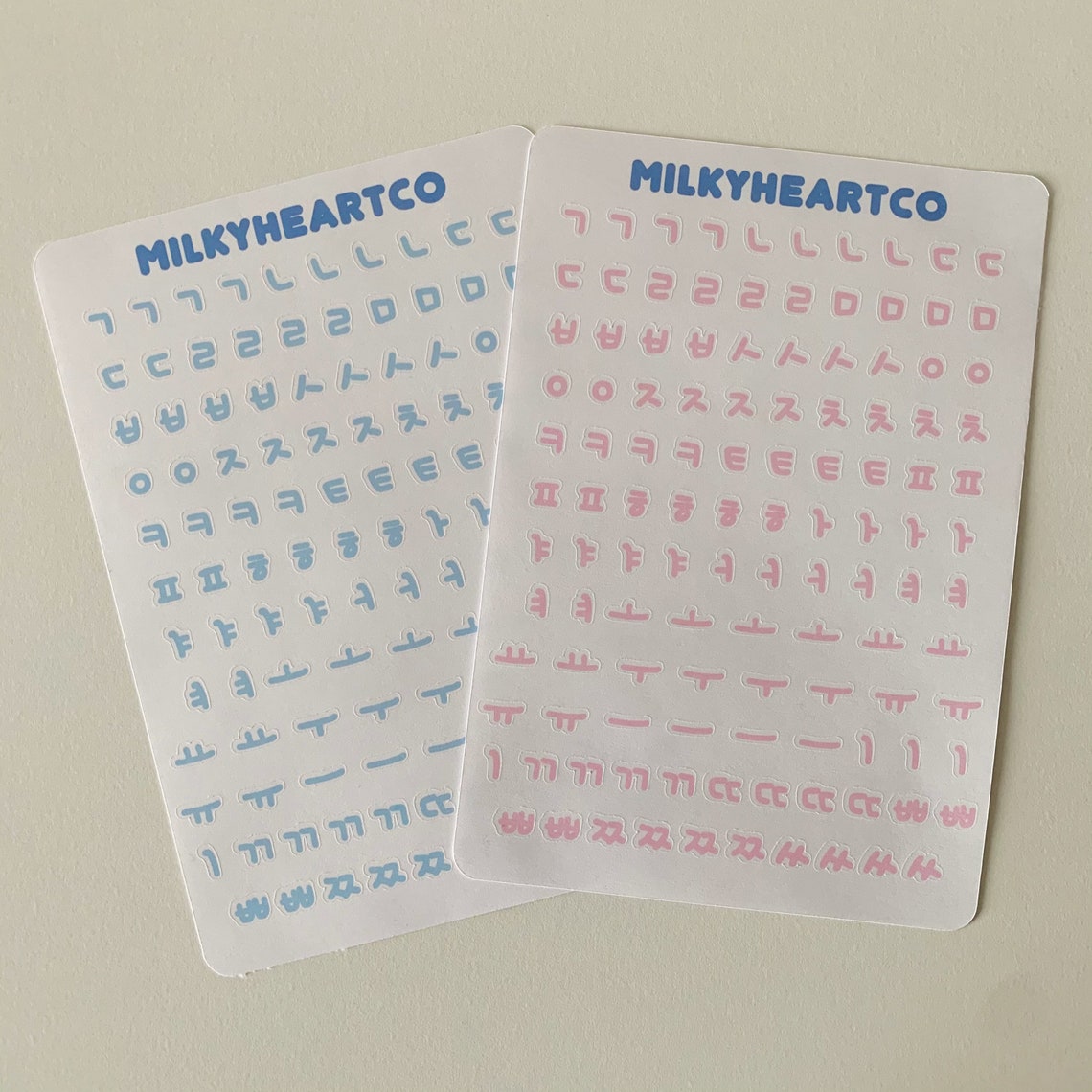 Cute Korean Hangul Alphabet Stickers Etsy