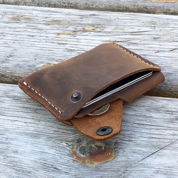 Portefeuille en cuir mince, portefeuille en cuir minimaliste, portefeuille en cuir, portefeuille unisexe, portefeuille de carte de crédit
