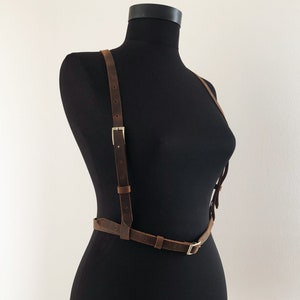 Harness Belt , Leather Harness, Thin belt,  Adjustable Harness, Suspenders