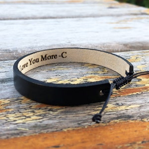 Personal Leather Bracelet , Hidden message bracelet , men womean bracelet