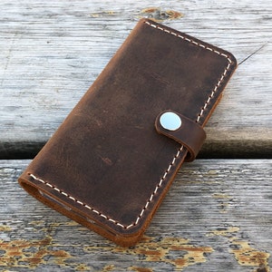 Handmade Leather Wallet Case for Samsung Galaxy: A31, A21S, A30, A50