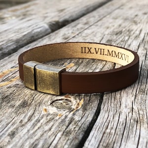 Anniversary Gift For Boyfriend Personalized Unique Gift Boyfriend Gift Hidden Message Bracelet for Men Gifts for Him Leather Bracelet Custom
