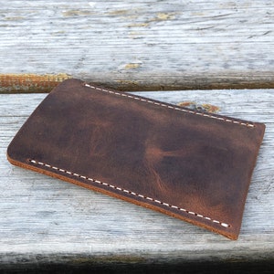 Minimalist Leather iPhone Sleeve: Genuine Leather Case