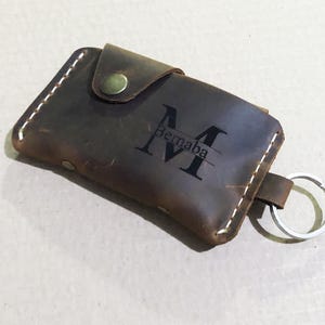 Cartera de cuero delgada, cartera de cuero minimalista, cartera de cuero, cartera unisex, cartera para tarjetas de crédito imagen 6