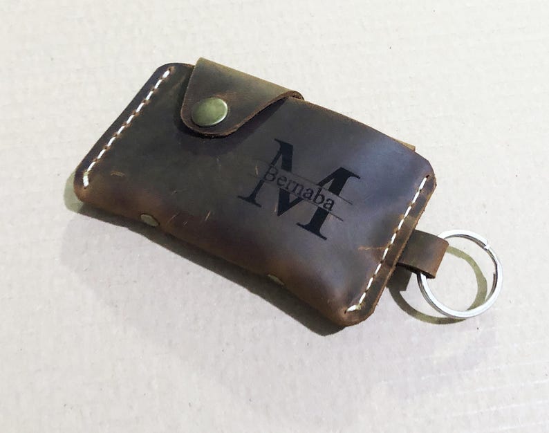 Cartera de cuero delgada, cartera de cuero minimalista, cartera de cuero, cartera unisex, cartera para tarjetas de crédito imagen 6