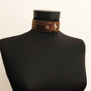 Leather choker O ring choker Handmade unique choker Necklace Choice