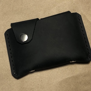 Cartera de cuero delgada, cartera de cuero minimalista, cartera de cuero, cartera unisex, cartera para tarjetas de crédito imagen 9