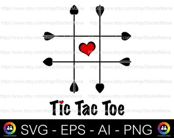 Tic Tac Toe Bag Valentine's Day, xoxo svg, valentine tic tac toe svg, xoxo tic tac toe svg, Party Favor SVG, Digital vector file png ai eps