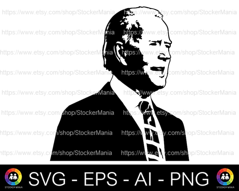 Joe Biden SVG, Joe Biden PNG, Joe Biden Silhouette, Joe Biden Vector, President Biden, President of usa Instant Download Digital Clipart image 1