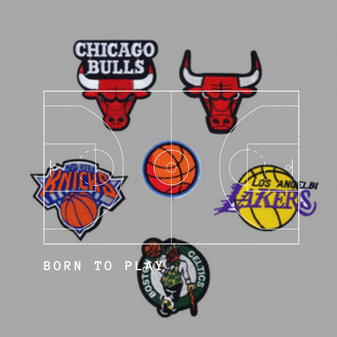 Basketball Team Ironon Patches Etsy