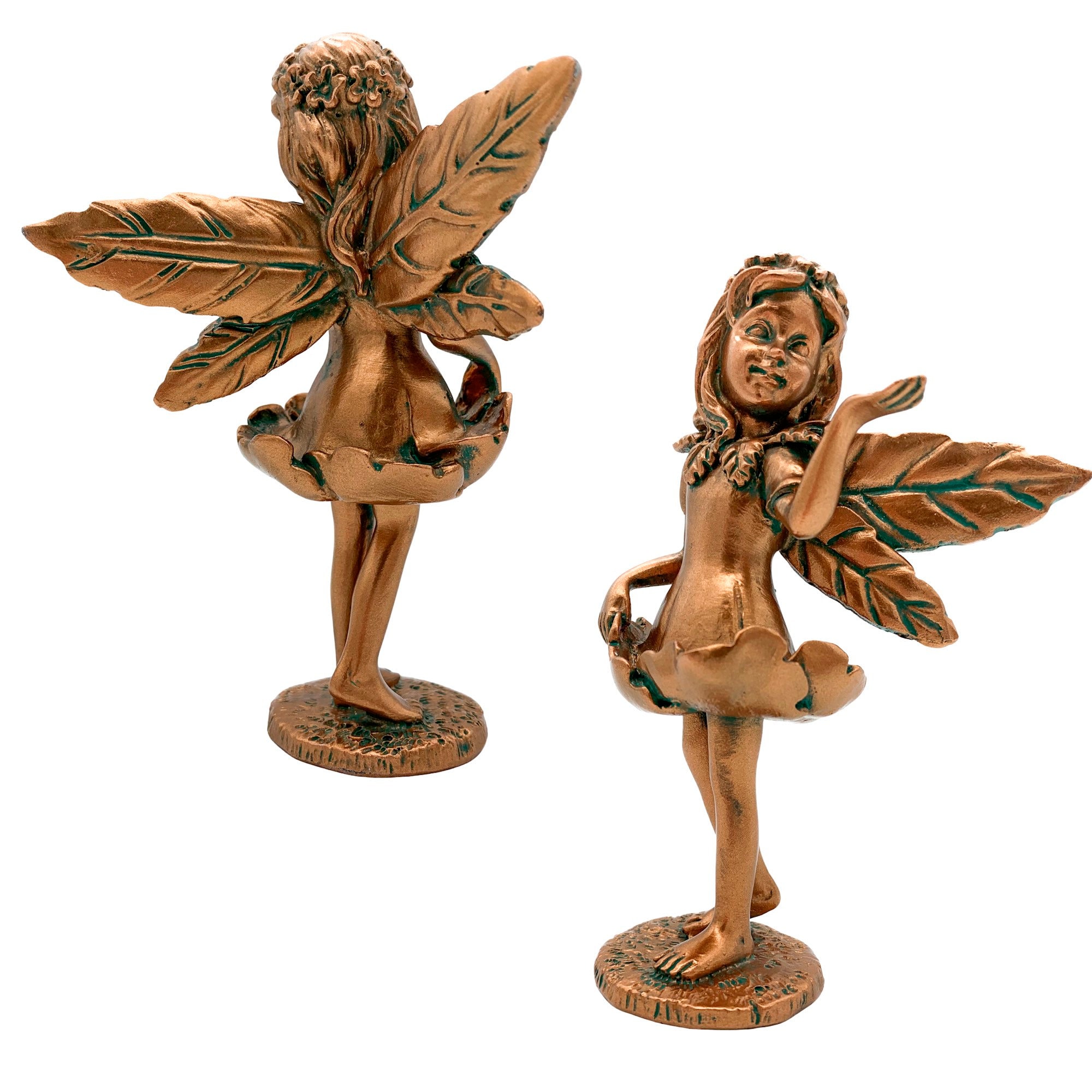 Magical Bronze Garden Fairy Statues Set of 4. Brings life to Etsy