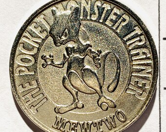Mew Two Battle Coin Metal Medal Pocket Monster No. 150 Very Mew Two Battle Coin Metal Medal Pocket Monster No. 150 Very