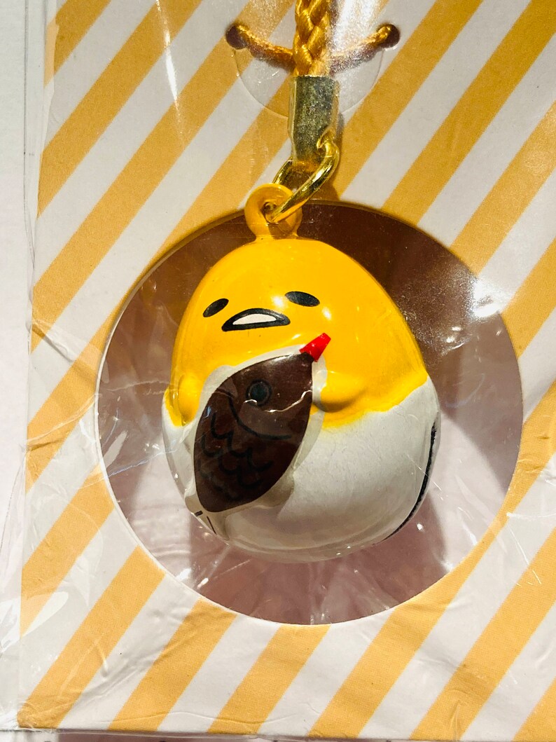 Gudetama Soy Sauce Fish Bell Key Chain Mini Figure Doll Very Etsy