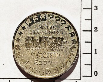 Mew Two Battle Coin Metal Medal Pocket Monster No. 150 Very Mew Two Battle Coin Metal Medal Pocket Monster No. 150 Very