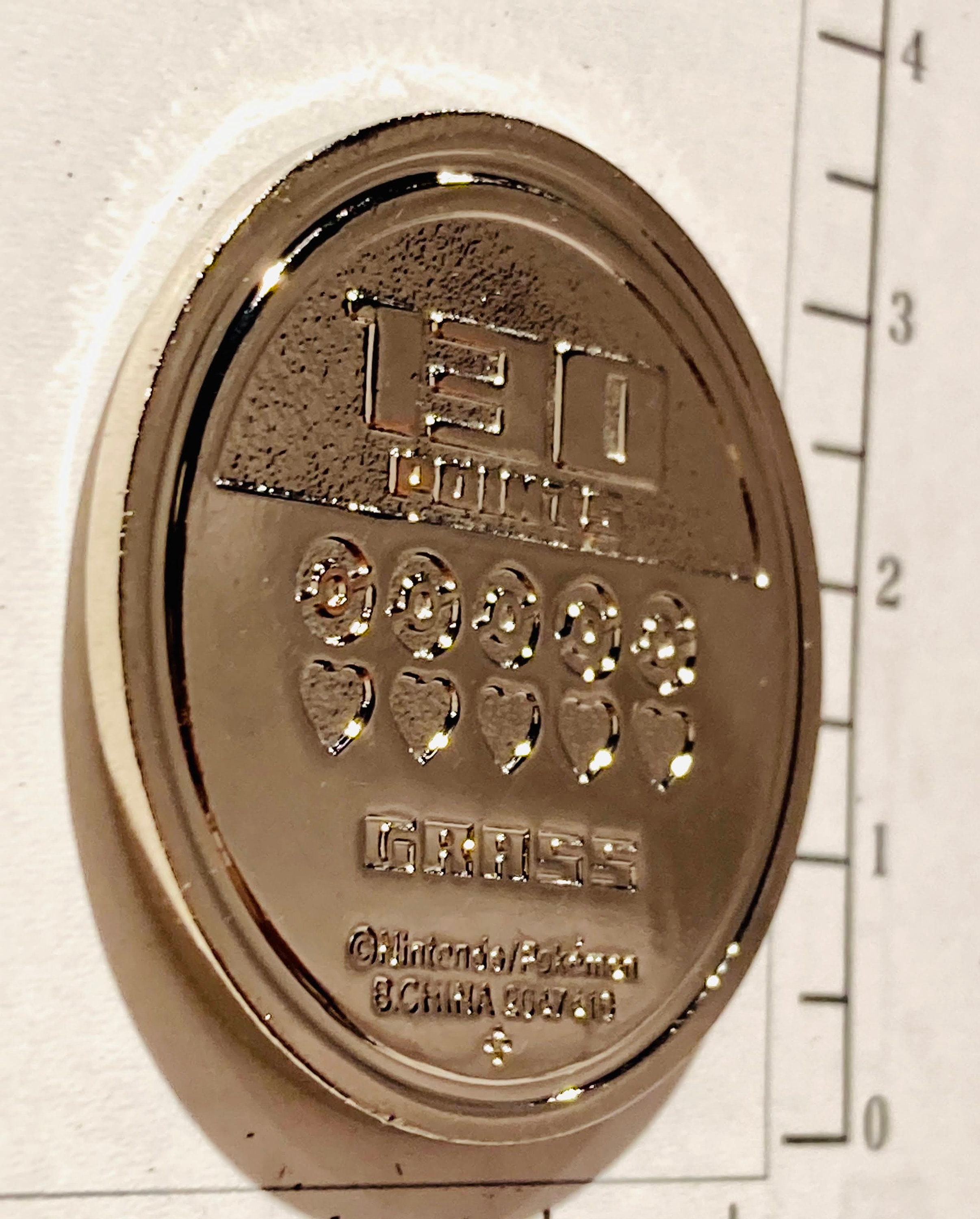 Farfetch'd Pokemon Metal Coin Medal Nintendo Silver Color From Japan Y-39