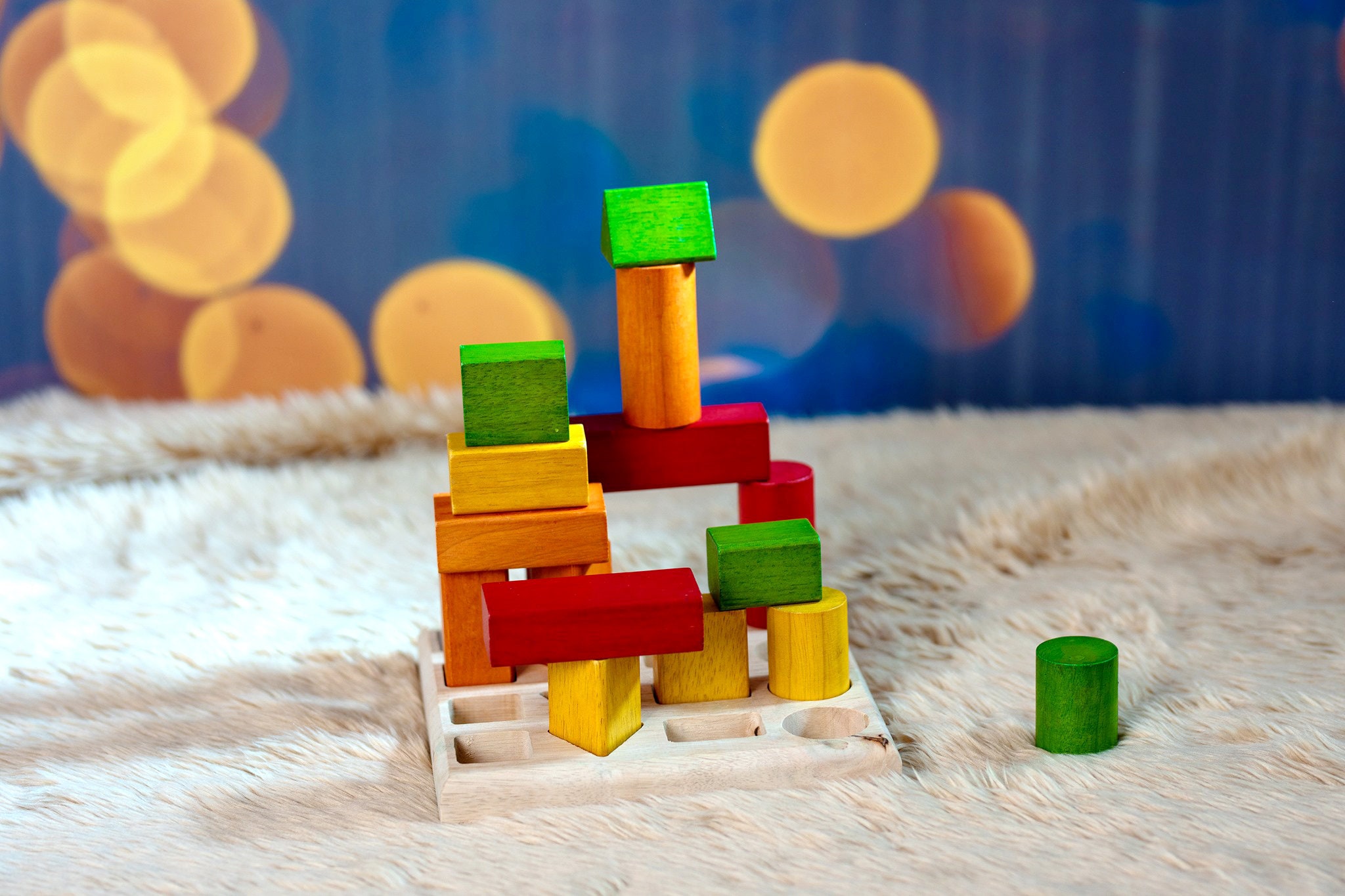 Juguetes Montessori 2 en 1,Juegos Educativos Niños 1 2 3 4 Años,Apilador  Geométrico de