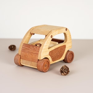 Wooden Car Toy – Classic Automobile Vehicle, Toddler Safe Toy, Perfect Gift for Kids, Pull and Push Toys, Rolling Wheels Toy Gift Idea