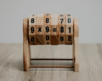 Montessori Mathe Räder |  STEM Lernspielzeug aus Holz für Kinder