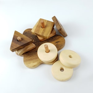 Wooden Stacking 3 blocks toy for children | Montessori toys |  Learning Toys | Wooden toys for 2 years.