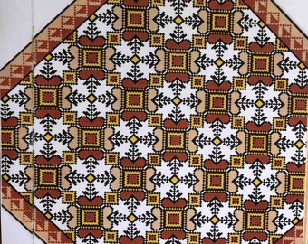 Table Runner Crossstitch Pattern Byzantine Design