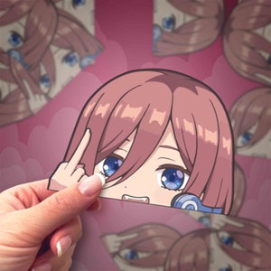 Sisterly Scholar | Waterproof Anime Peeker Stickers - Durable Vinyl Decals for Cars, Laptops, Water Bottles, Bumper, Kiss-Cut