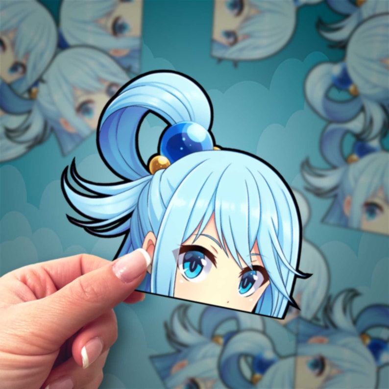 Anime Peeker Sticker | Azure Priestess Waterproof Vinyl Decal | Car ...