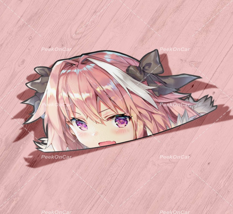 Astolfo | Peek | Peeker | Anime Stickers | Laptop Stickers | Cars Vinyl Stickers | Bumper Stickers | Kiss Cut Decals 