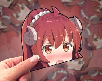 Damon Girl Anime Sticker | Wasserfester Vinyl Peeker Aufkleber