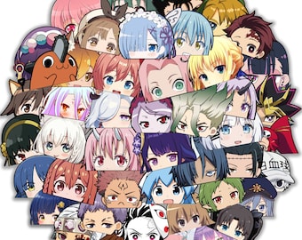 20Pcs Anime Peeker Sticker Pack | Waterproof Vinyl Decals | 20Pcs Random Japanese Cartoon Peeker