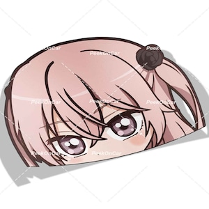 Waterproof Anime Peeker Stickers - Durable Vinyl Decals for Cars, Laptops, Water Bottles, Bumper, Kiss-Cut
