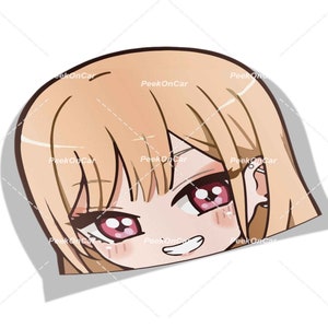 Waterproof Anime Peeker Stickers - Durable Vinyl Decals for Cars, Laptops, Water Bottles, Bumper, Kiss-Cut