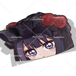 Waterproof Anime Peeker Stickers - Durable Vinyl Decals for Cars, Laptops, Water Bottles, Bumper, Kiss-Cut