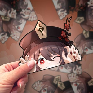 Flame Whisperer | Waterproof Anime Peeker Stickers - Durable Vinyl Decals for Cars, Laptops, Water Bottles, Kiss Cut, Bumper Stickers
